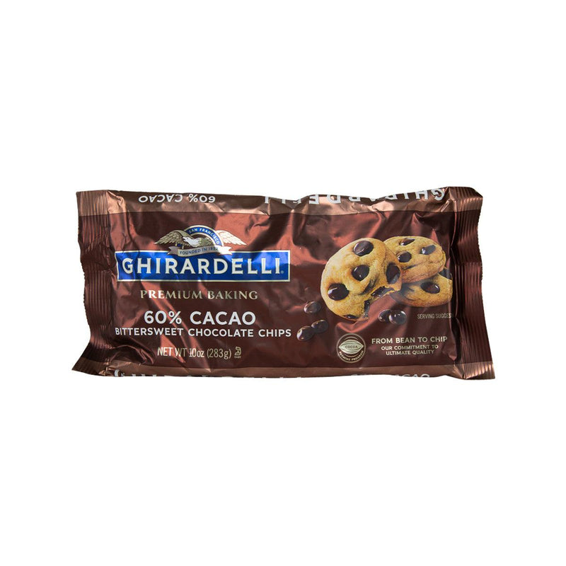 GHIRARDELLI Bittersweet Chocolate Premium Baking Chips (60% Cacao)  (283g)