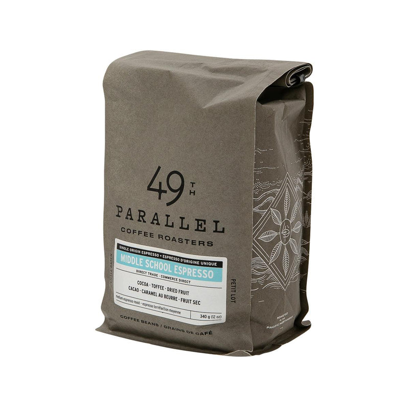 49TH PARALLEL Middle School Espresso Medium Roast Coffee Beans  (340g)