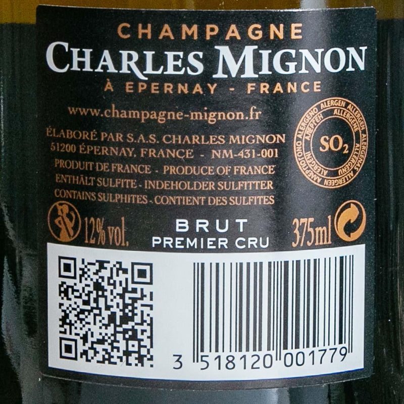 CHARLES MIGNON Reserve Premier Cru Brut NV NV (375mL)