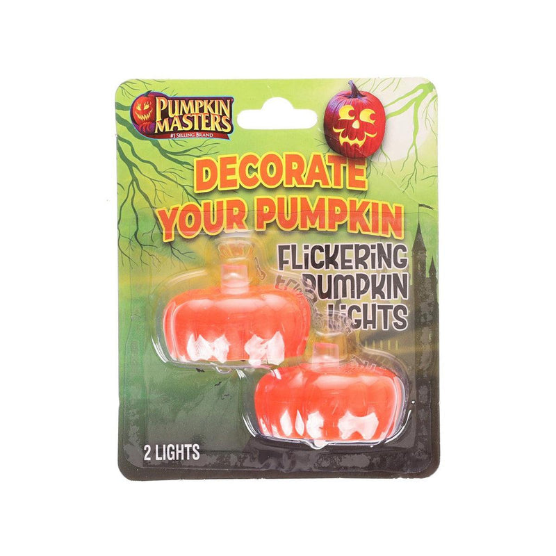 PUMPKIN MASTERS Flickering Pumpkin Lights  (2pcs)