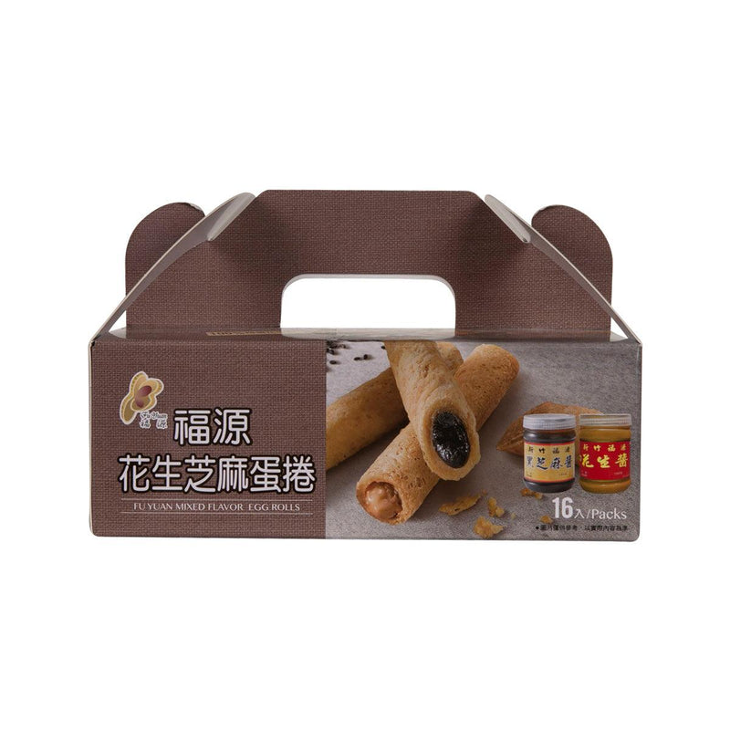 FUYUAN Black Sesame & Peanut Butter Egg Roll  (16pcs)