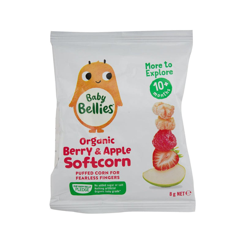 LITTLE BELLIES Organic Berry & Apple Softcorn  (8g)