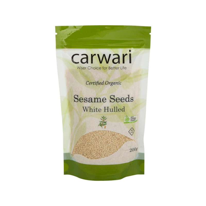 CARWARI Organic White Sesame Seeds - Hulled  (200g)