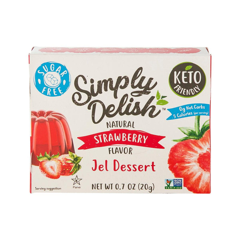 SIMPLYDELISH Sugar Free Plant-Based Jel Dessert - Strawberry Flavor  (20g)