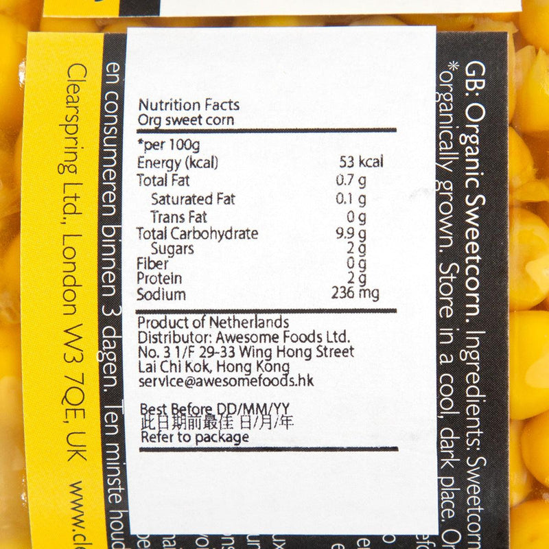 CLEARSPRING Organic Sweetcorn  (350g)