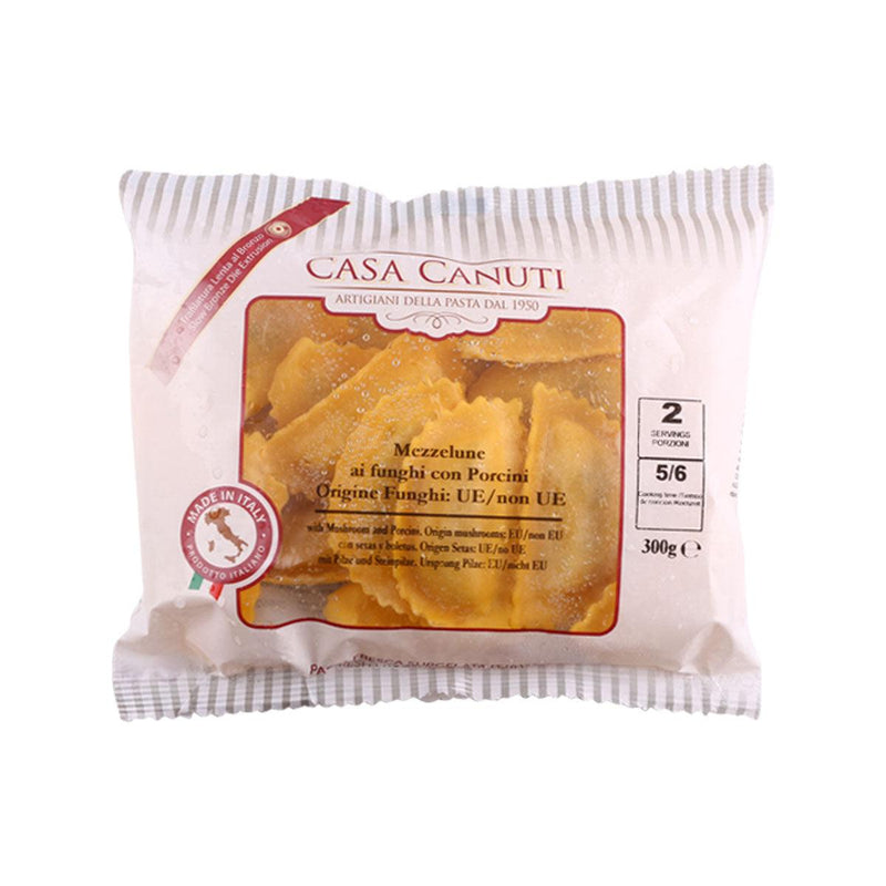 CASA CANUTI Mezzelune Pasta with Porcini Mushrooms  (300g)