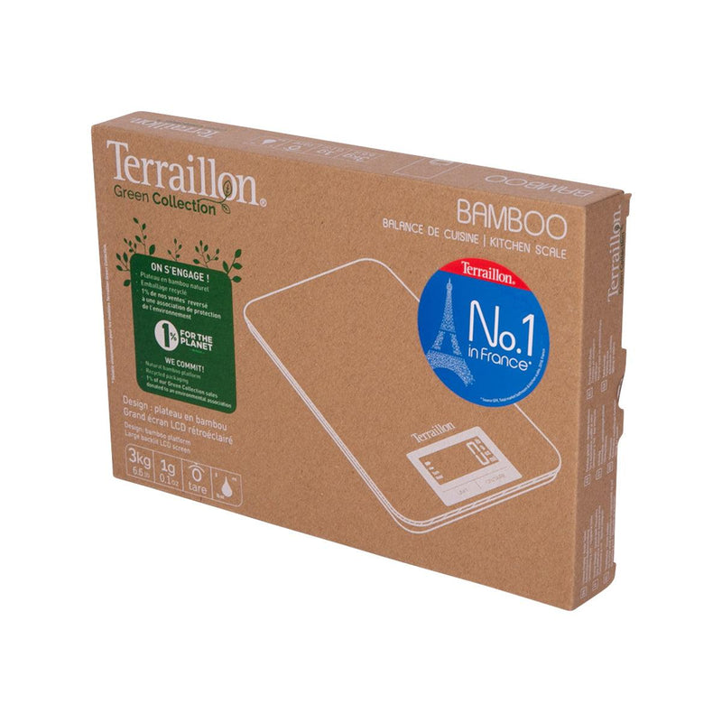 TERRAILLON Bamboo Made Electronic Kitchen Scale - city&