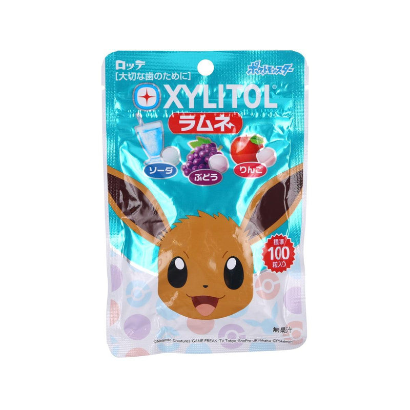 LOTTE Pokemon Xylitol Ramune Candy - Soda, Grape & Apple Flavor  (32g)