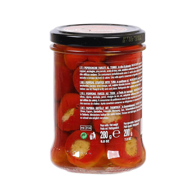 FRATELLI LOMBARDI Red Peppers Stuffed with Tuna in Sunflower Oil  (280g)