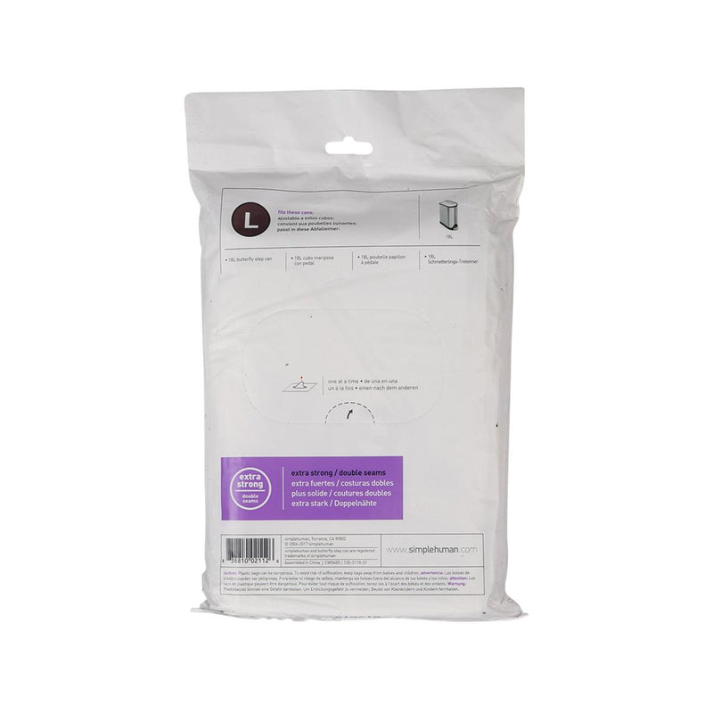 SIMPLEHUMAN 18L Trash Bag - Code L  (20pcs)