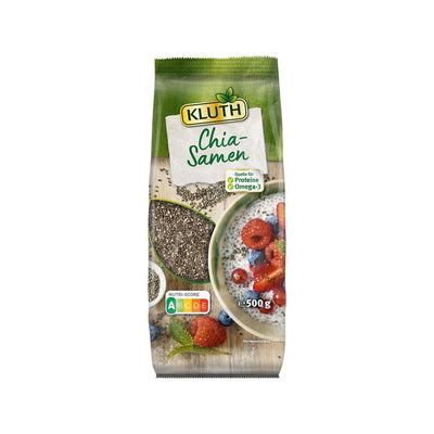 KLUTH Raw Chia Seeds, 500g – Healthy Omega-3