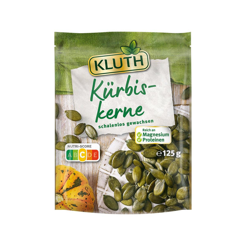 KLUTH Raw Pumpkin Seeds, 125g – Healthy Gourmet Snack