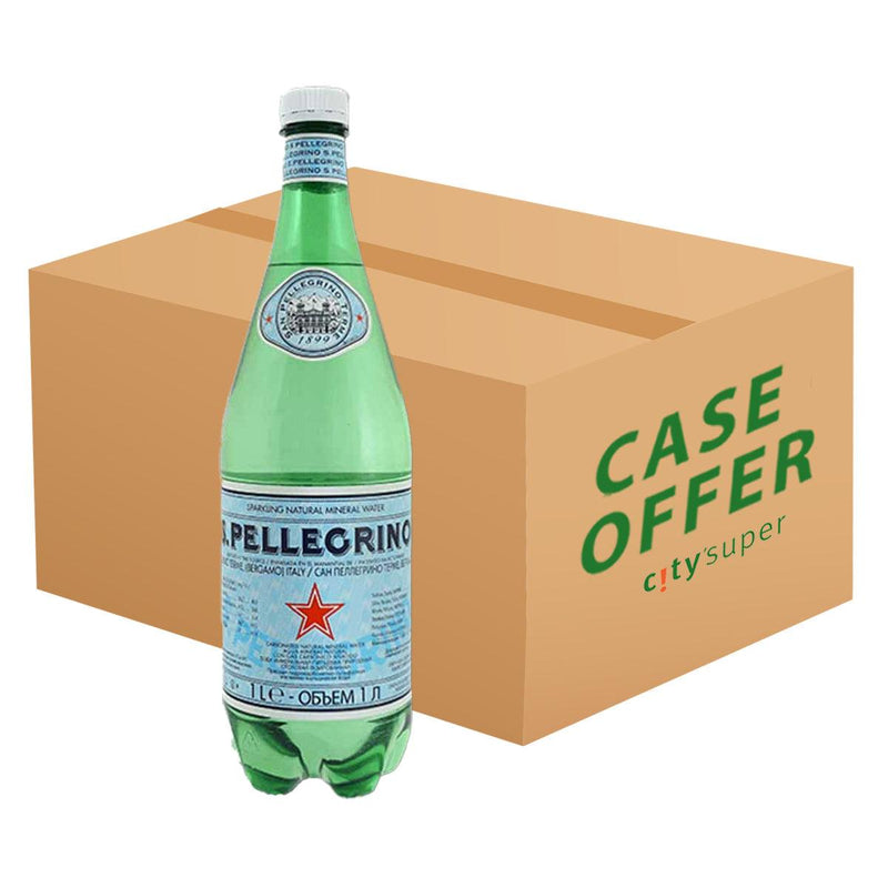 SAN PELLEGRINO Sparkling Natural Mineral Water [PET]  (12 x 1L)