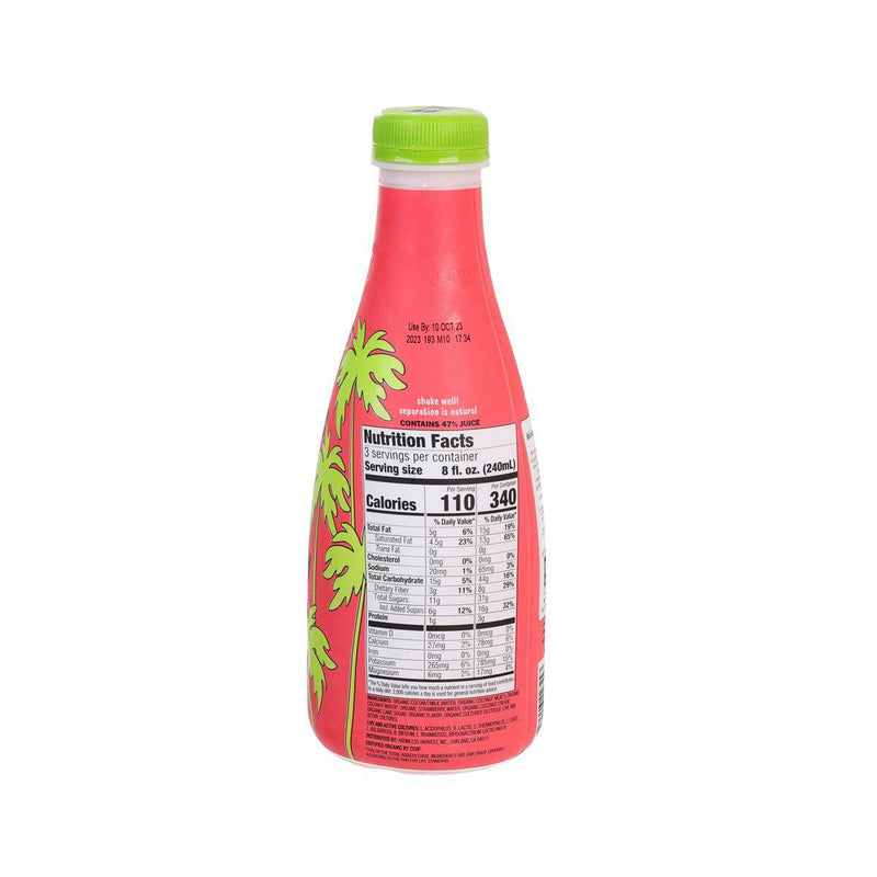 HARMLESS HARVEST Strawberry Dairy-Free Yogurt - Cultured Coconut Dink  (710mL)