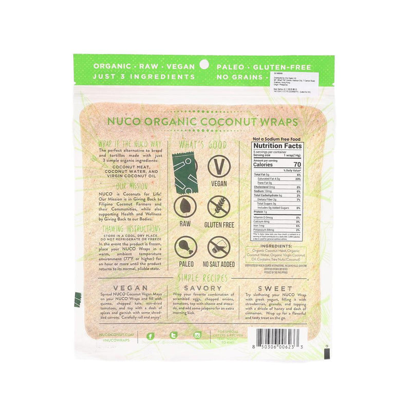 NUCO Organic Coconut Wraps - Original  (70g)