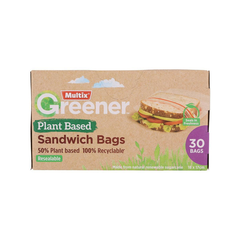 MULTIX Greener Plant Based Sandwich Bags  (30pcs)