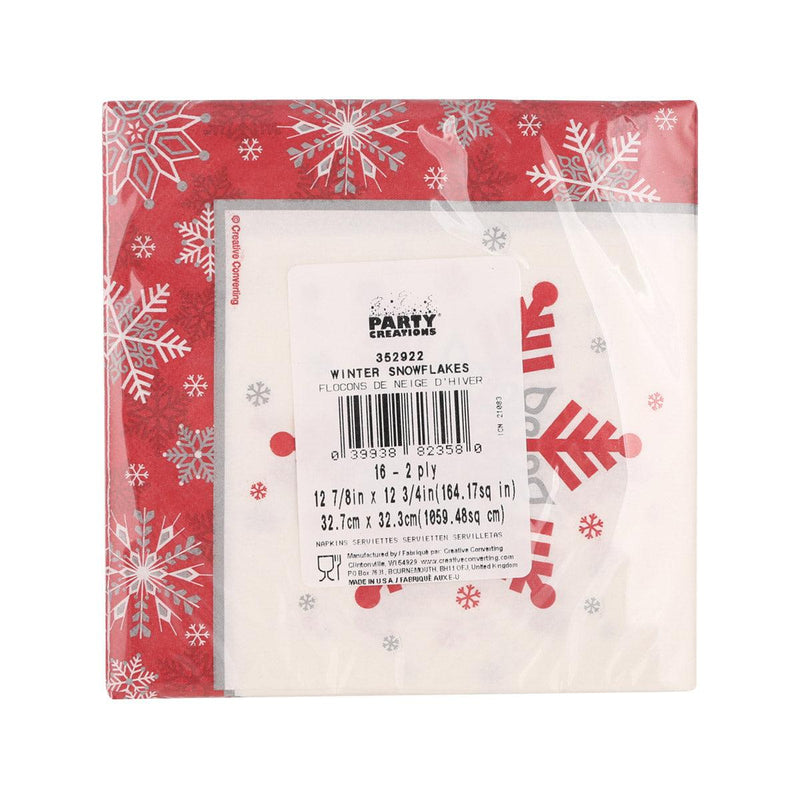 CREATIVE CONVERTING Xmas Luncheon Napkin - Winter Snowflakes  (16)