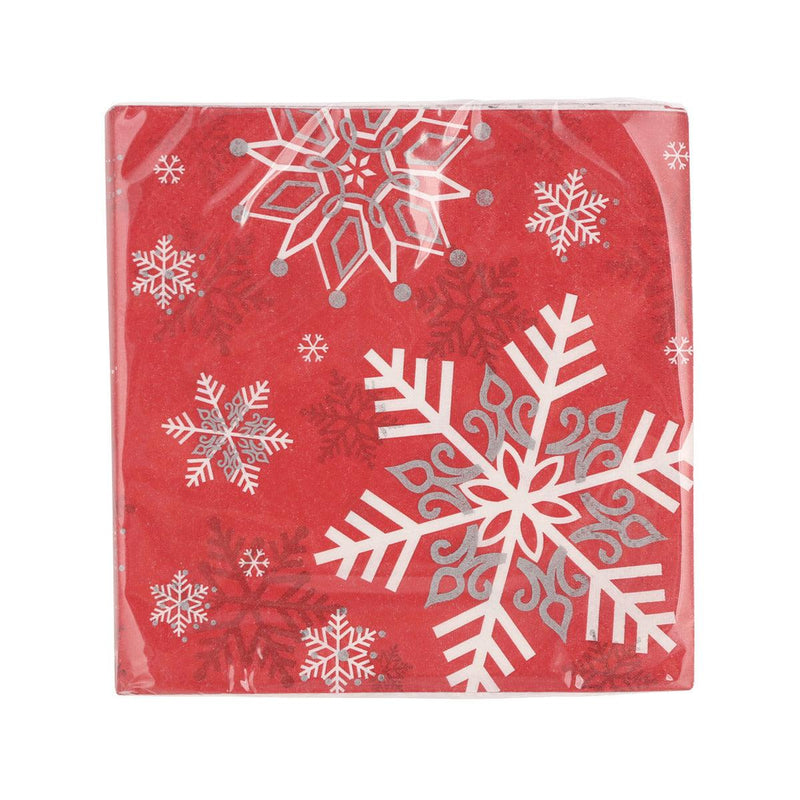 CREATIVE CONVERTING Xmas Beverage Napkin - Winter Snowflakes  (16)