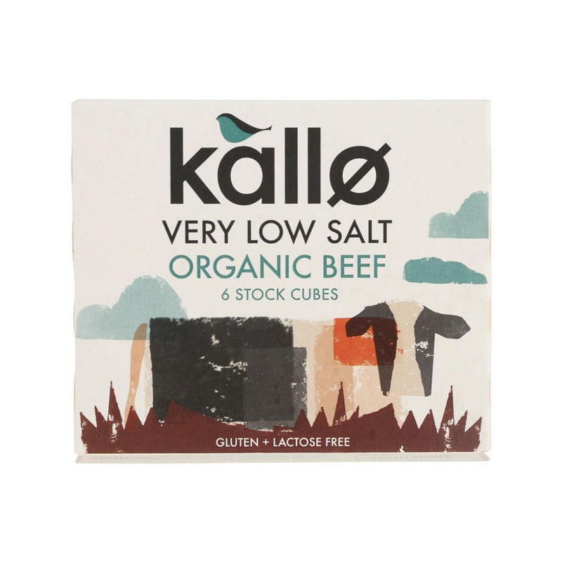 KALLO Organic Very Low Salt Beef Stock Cubes  (48g)