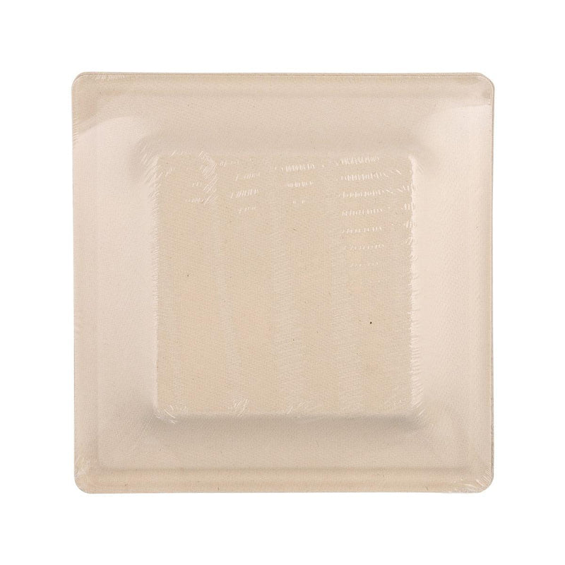 CITYSUPER Bagasse Square Plate 200mm 8" 10pcs  (10pcs)