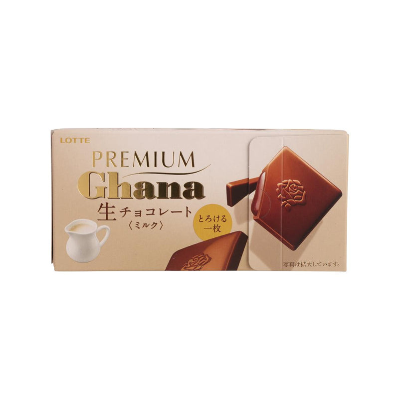 LOTTE Premium Ghana Nama Chocolate - Milk Flavor  (68g, 12pcs)