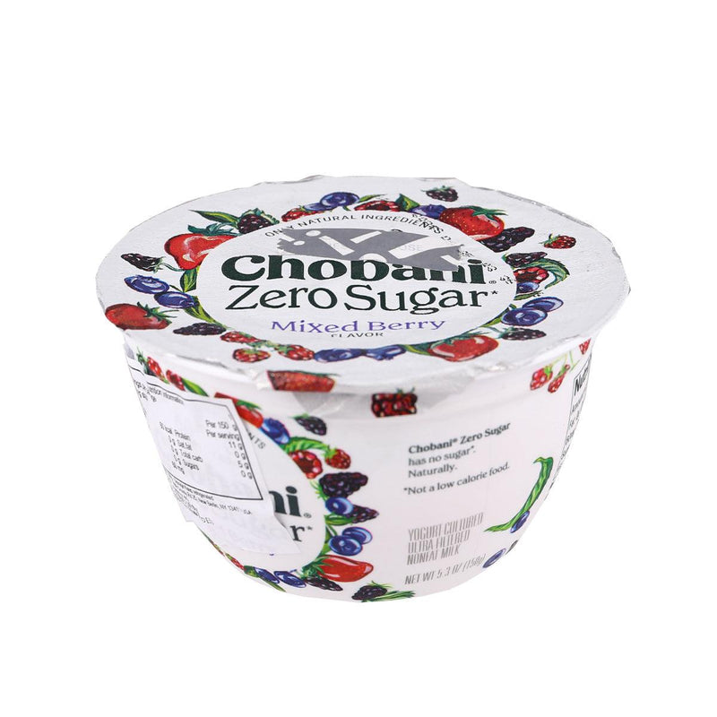 CHOBANI Zero Sugar Nonfat Greek Yogurt - Mixed Berry Flavor  (150g)