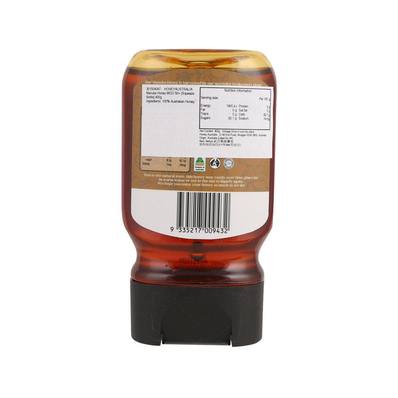 HONEYAUSTRALIA Manuka Honey MGO 50+ [Squeeze Bottle]  (400g)