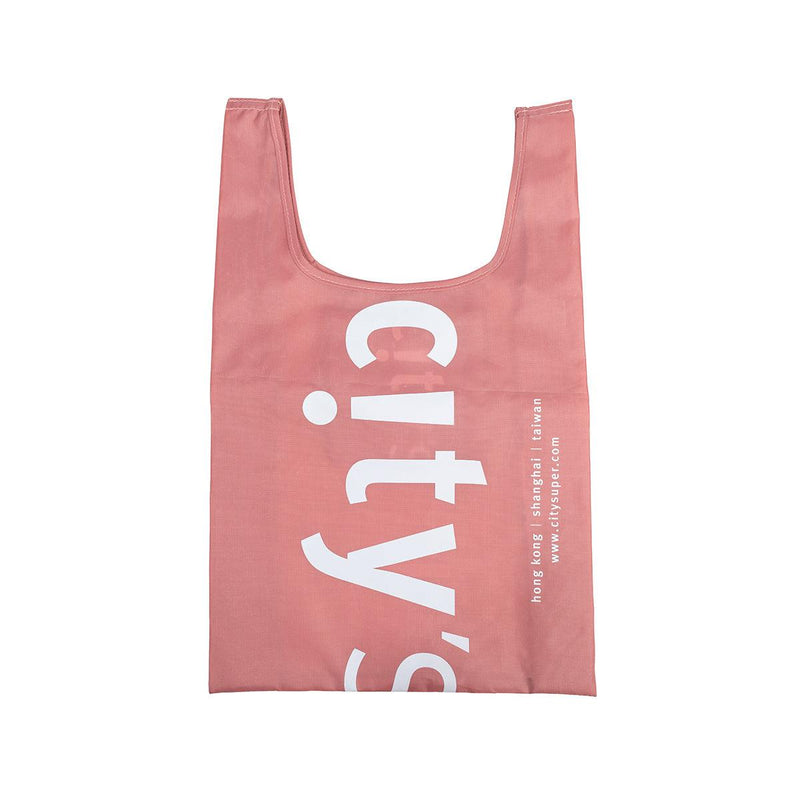 CITYSUPER Small Environmental Pocketable Bag-CS Logo-Coral