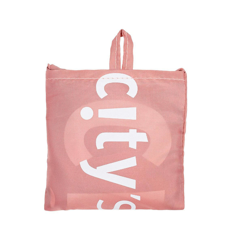 CITYSUPER Small Environmental Pocketable Bag-CS Logo-Coral