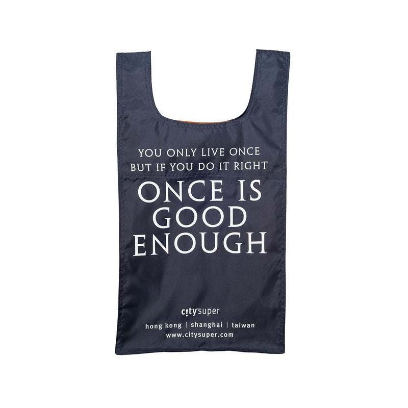 CITYSUPER Large Environmental Pocketable Bag-You Only Live Once,But is You Do It Right,Once is Good Enough