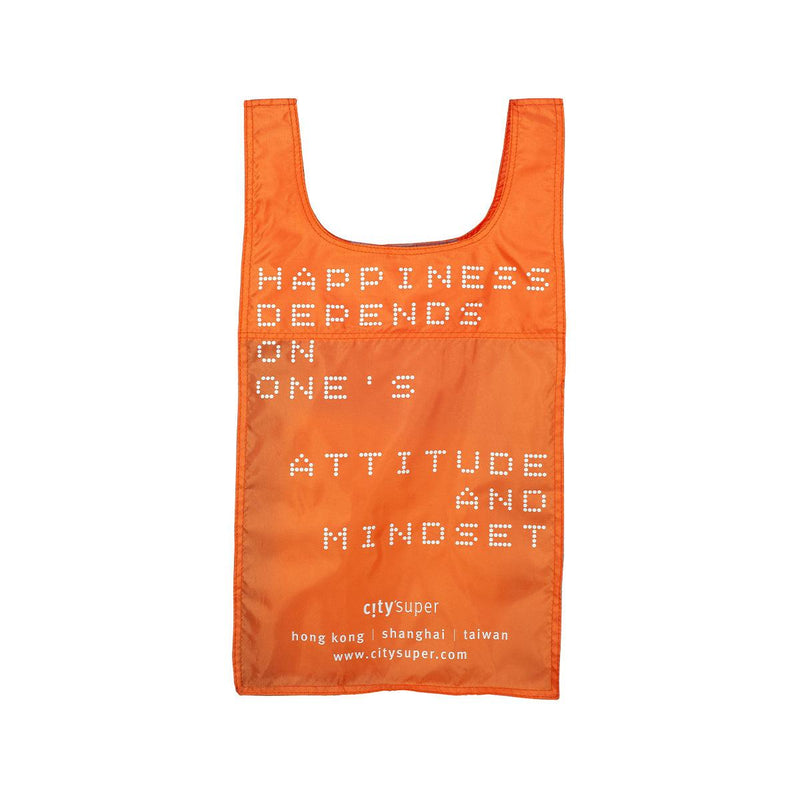 CITYSUPER Large Environmental Pocketable Bag-Happiness Depends on One&