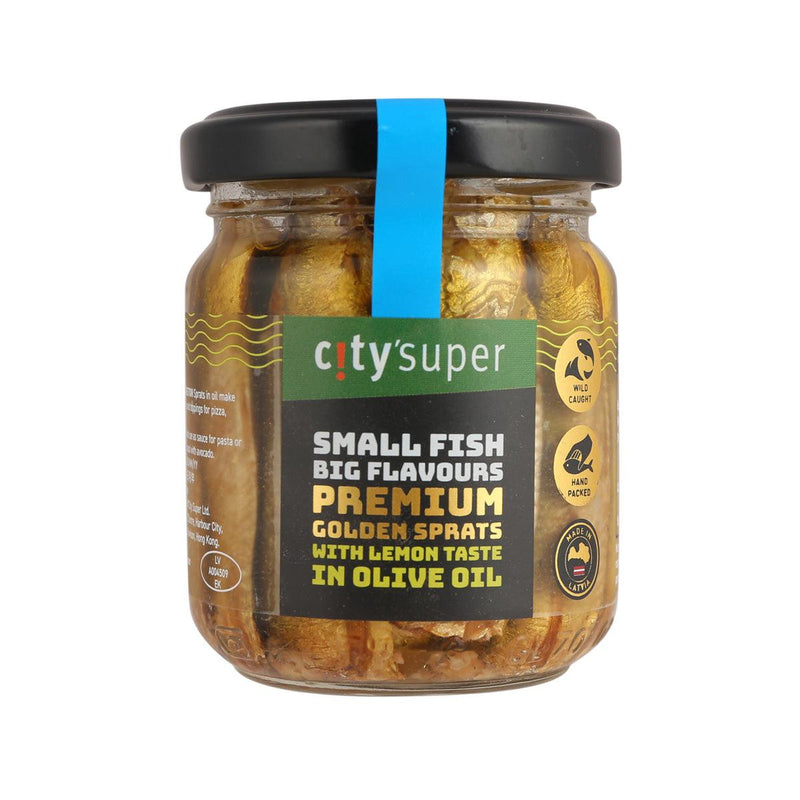 CITYSUPER Premium Golden Sprats with Lemon Taste in Olive Oil   (100g)