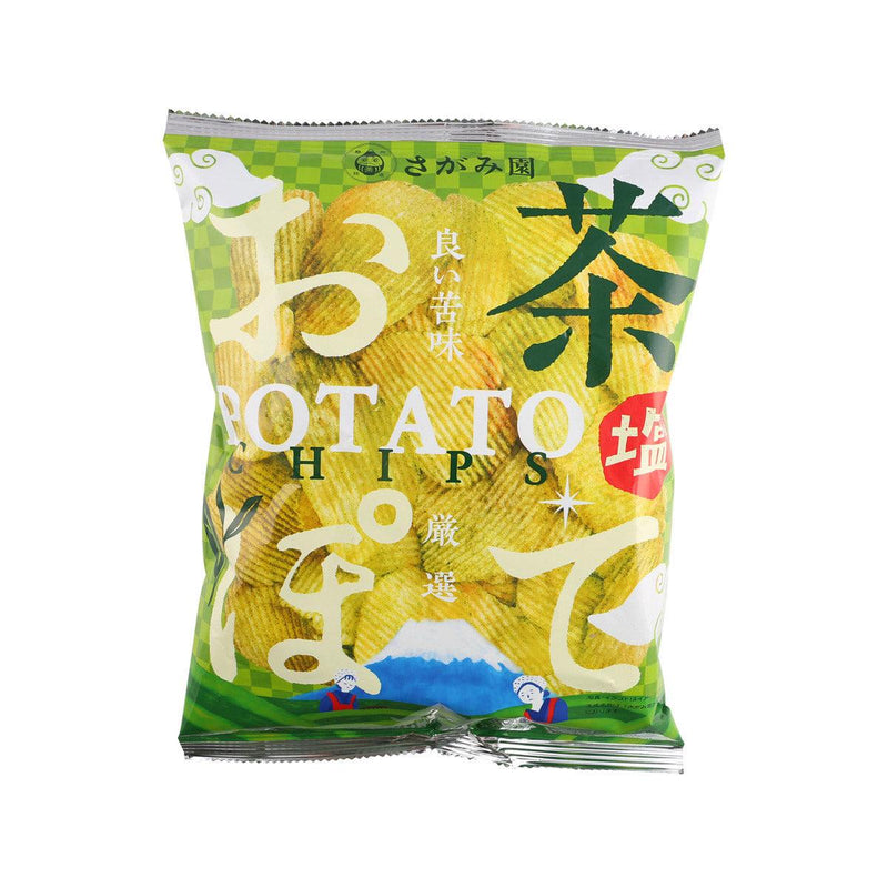 SAGAMIEN Green Tea & Salt Potato Chips  (60g)