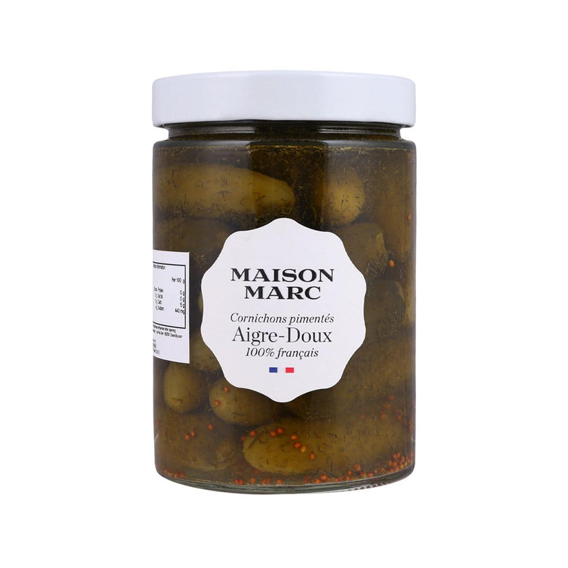 MAISON MARC Gherkin Aigre Doux - Hot & Sweet Sour Pickles  (540g)