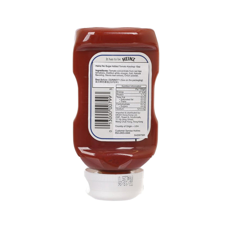 HEINZ No Sugar Added Tomato Ketchup  (369g)