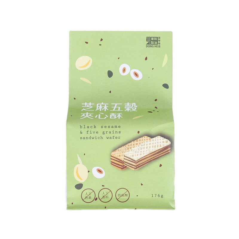 DONGHE Black Sesame & Five Grains Sandwich Wafer  (176g)