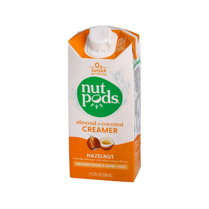 NUTPODS Unsweetened & Dairy-Free Almond + Coconut Coffee Creamer - Hazelnut  (330mL)