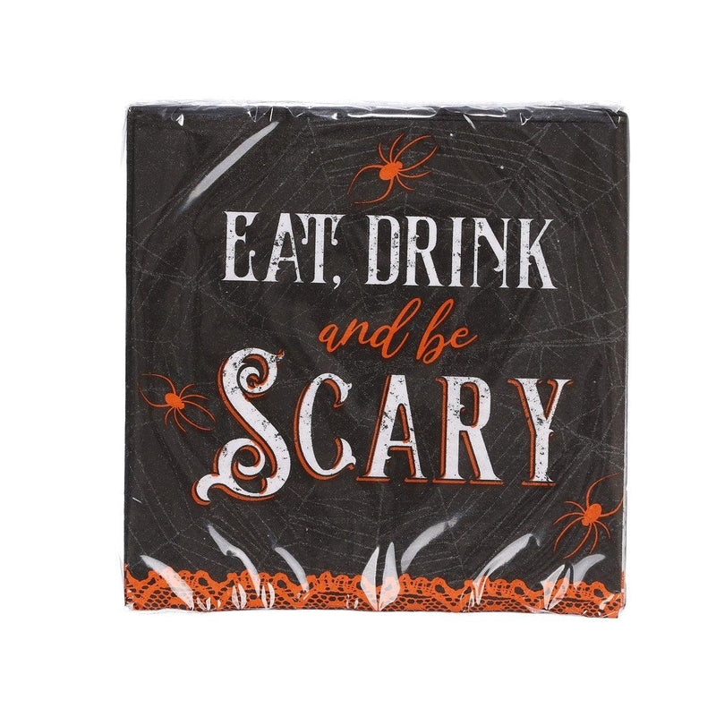 CREATIVE CONVERTING Halloween Beverage Napkin - Eat Drink Scary  (16pcs)