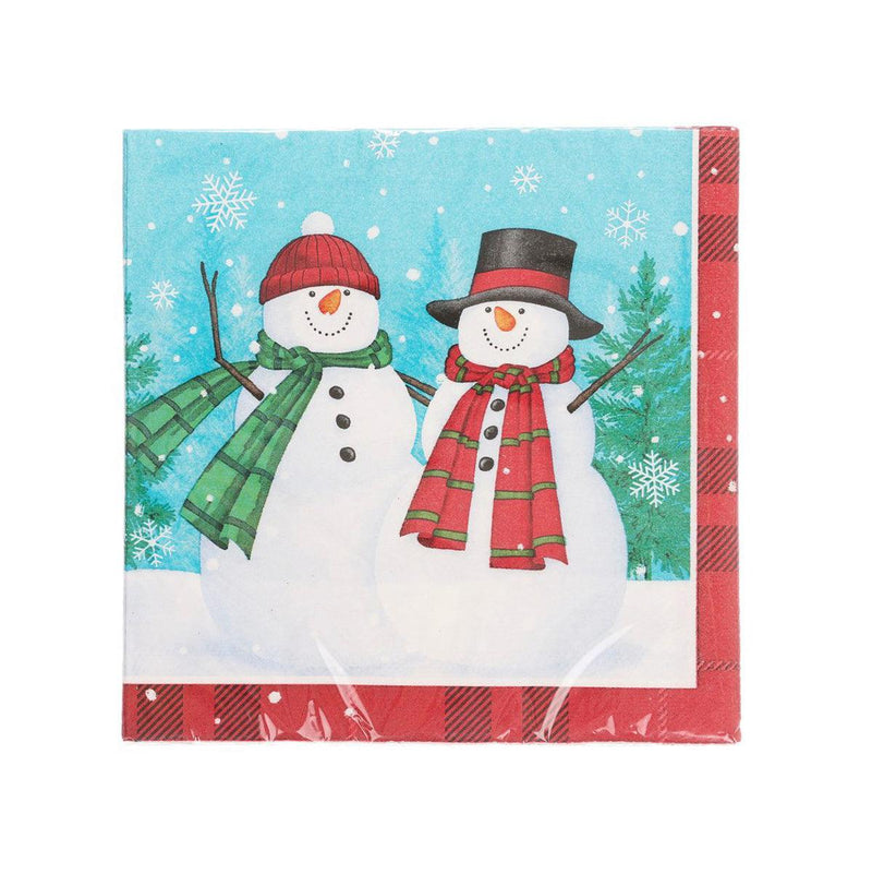 CREATIVE CONVERTING Xmas Luncheon Napkin - Smiling Snowman  (16pcs)