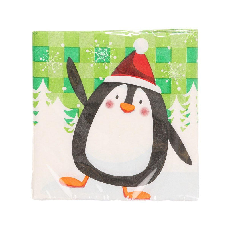 CREATIVE CONVERTING Xmas Beverage Napkin - Penguin  (16pcs)