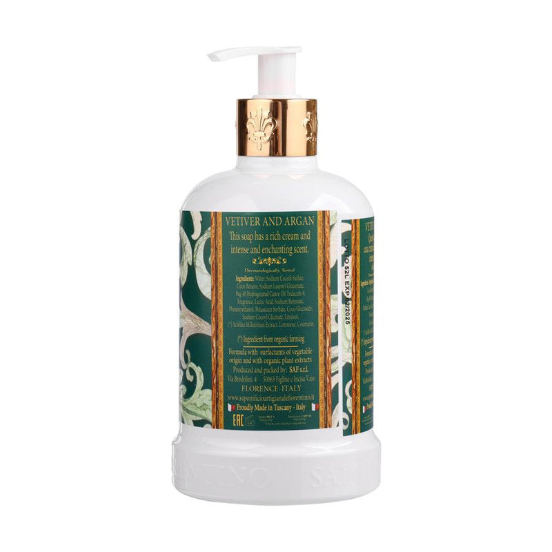 SAPONIFICIO ARTIGIANALE FIORENTINO LIQUID SOAP (VETIVER & ARGAN) (500mL) - LOG-ON