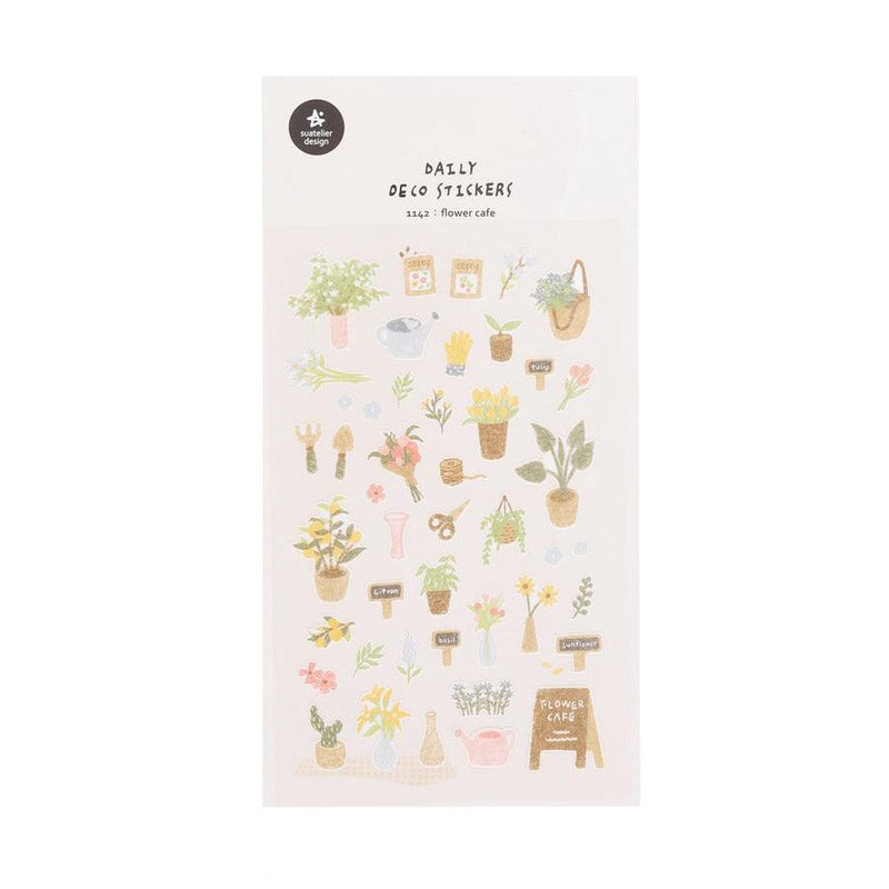 SUATELIER STICKER - FLOWER CAFÉ - LOG-ON