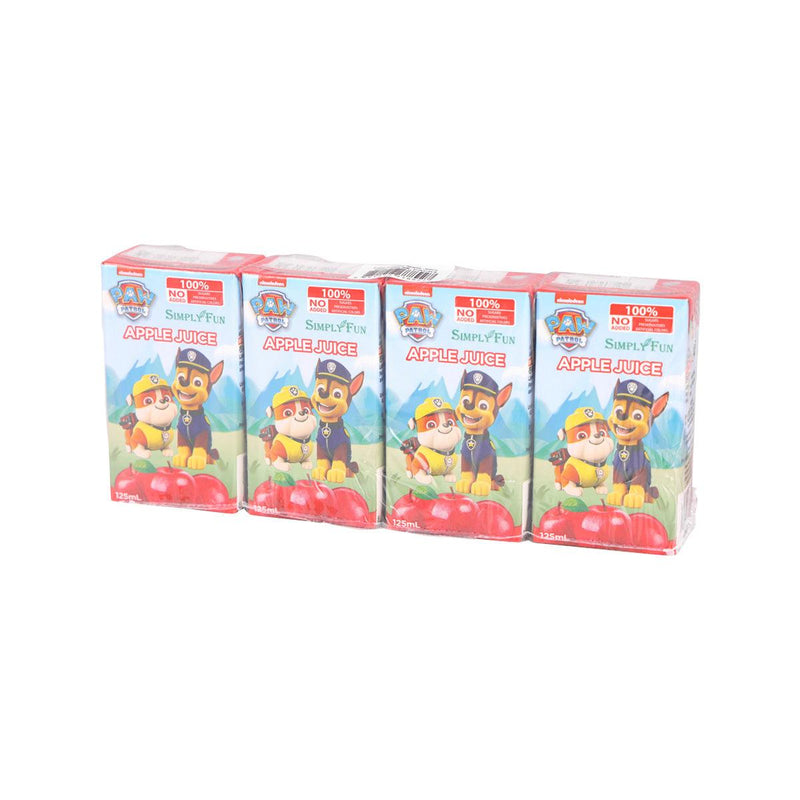 SIMPLYFUN Paw Patrol Apple Juice  (4 x 125mL)