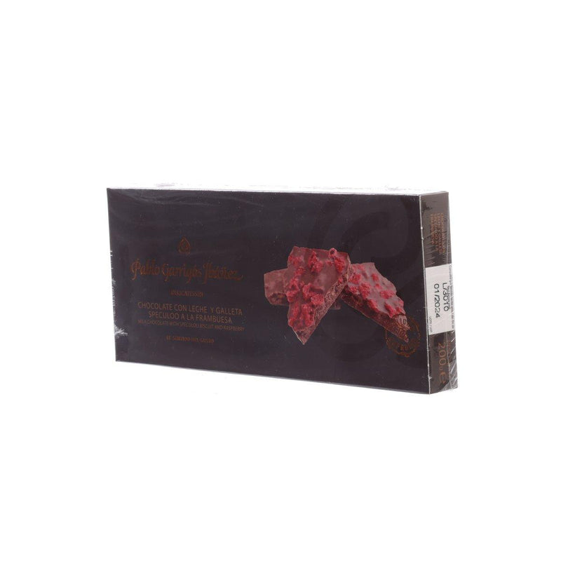 PABLO GARRIGOS IBANEZ Milk Chocolate with Speculoo Biscuit and Raspberry Turron  (200g)