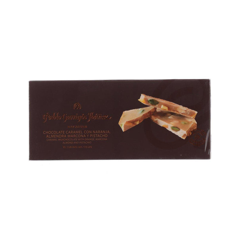 PABLO GARRIGOS IBANEZ Caramel Milk Chocolate with Orange, Marcona Almond and Pistachio Turron  (200g)