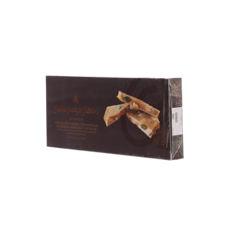 PABLO GARRIGOS IBANEZ Caramel Milk Chocolate with Orange, Marcona Almond and Pistachio Turron  (200g)