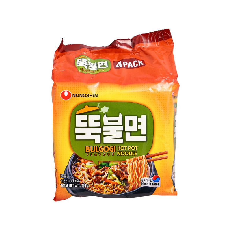 NONG SHIM Bulgogi Flavor Hot Pot Noodle  (4 x 115g)