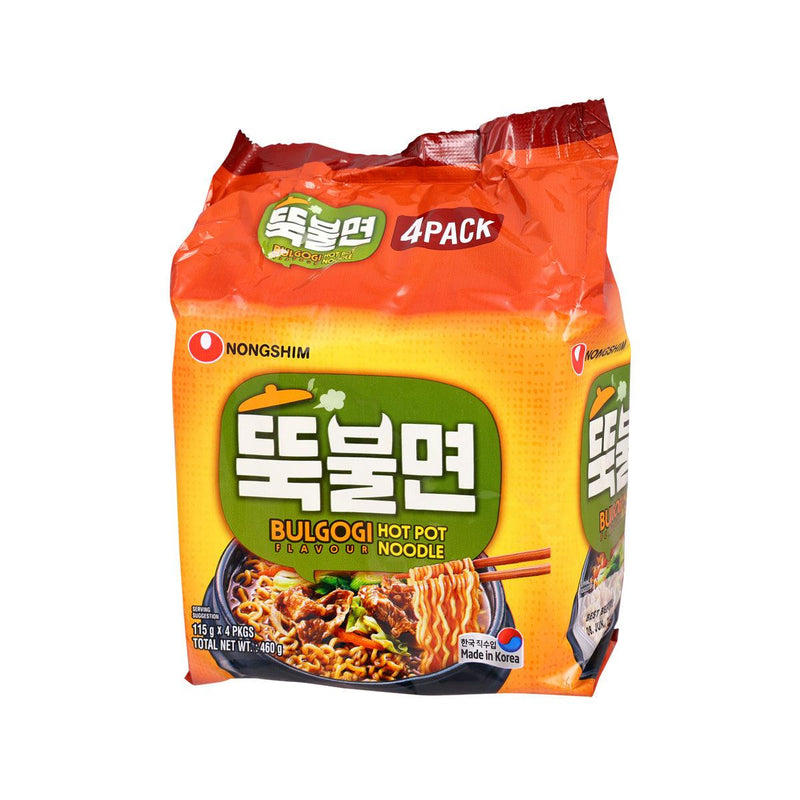 NONG SHIM Bulgogi Flavor Hot Pot Noodle  (4 x 115g)