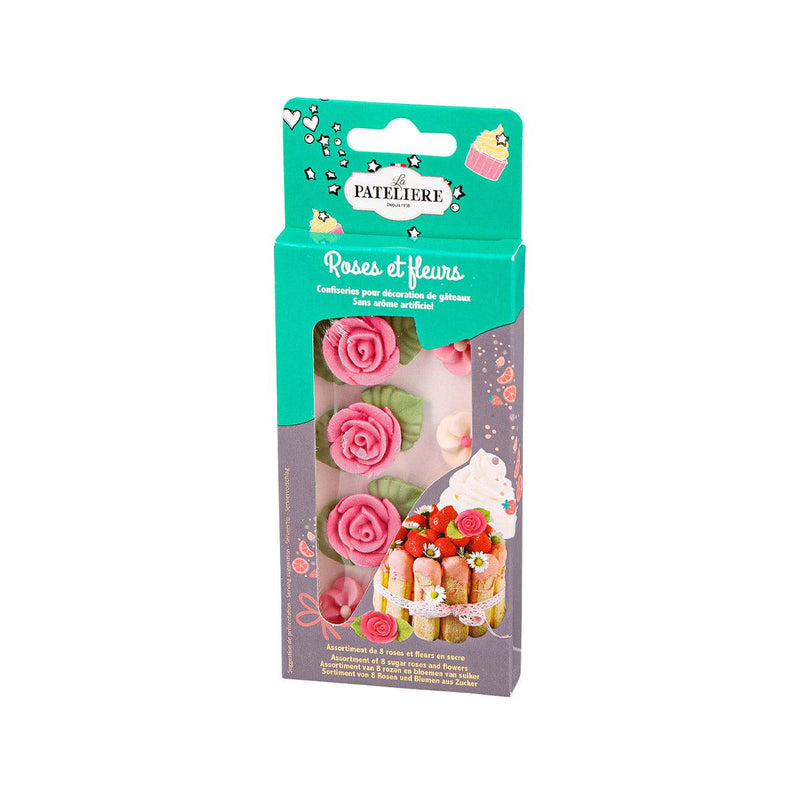 LA PATELIERE Roses & Leaves Icing Decorations  (13g)