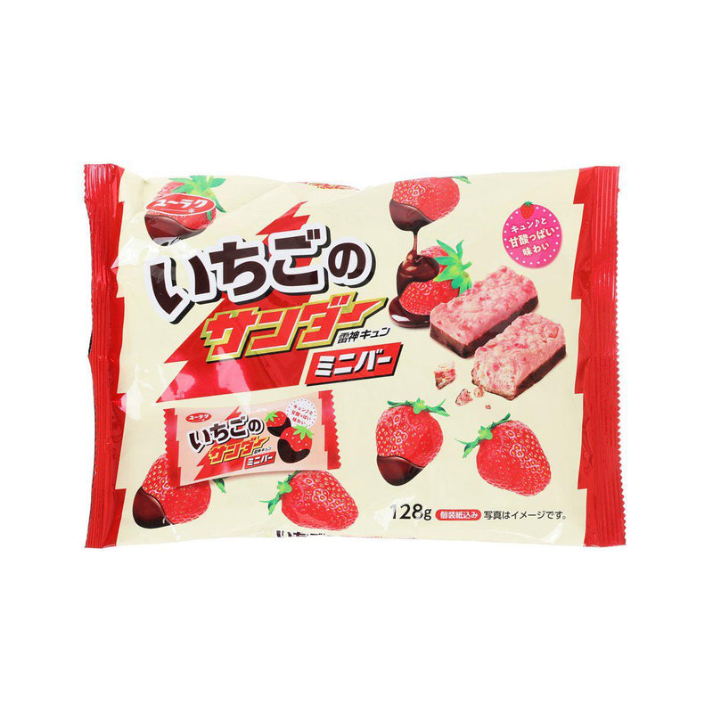 YURAKUSEIKA Strawberry Black Thunder Chocolate Mini Bar  (116g)